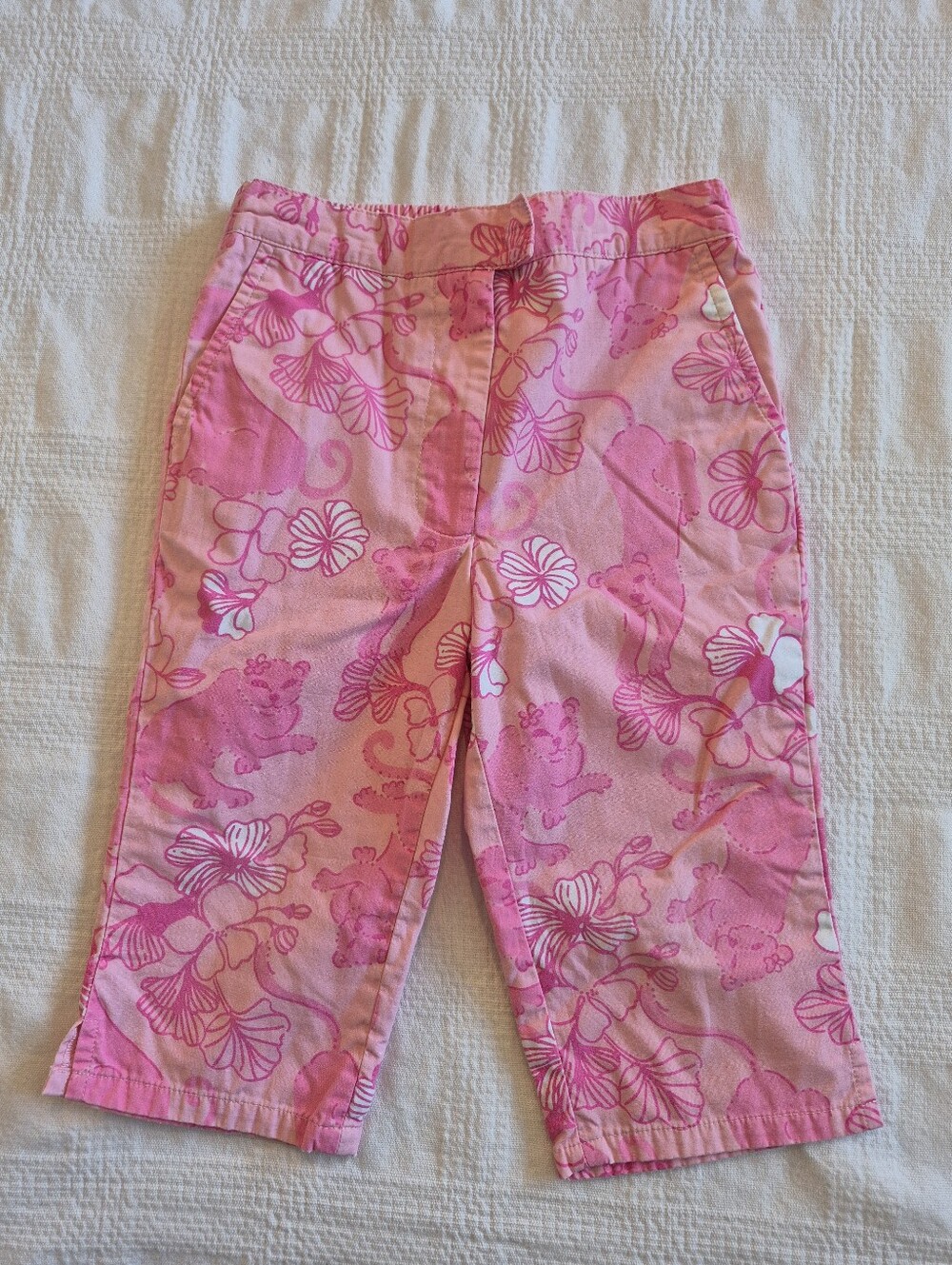 Lilly Pulitzer girls size 3T Jungle Cat & flower pants, VGUC Vintage
